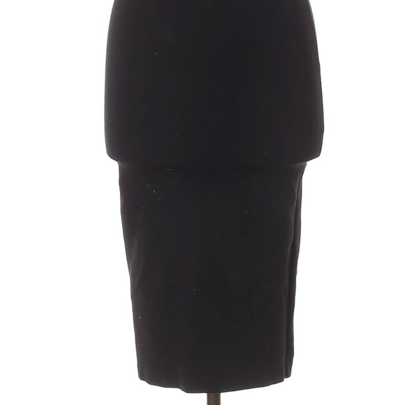 Jarbo Casual Skirt Black Midi Calf Length Fitted Size M #539 - Picture 4 of 4